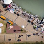Tömegek strandoltak a hőségben Balatonfüreden is